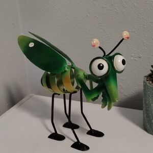 Source Unknown Vibrant Green Insect Sculpture
